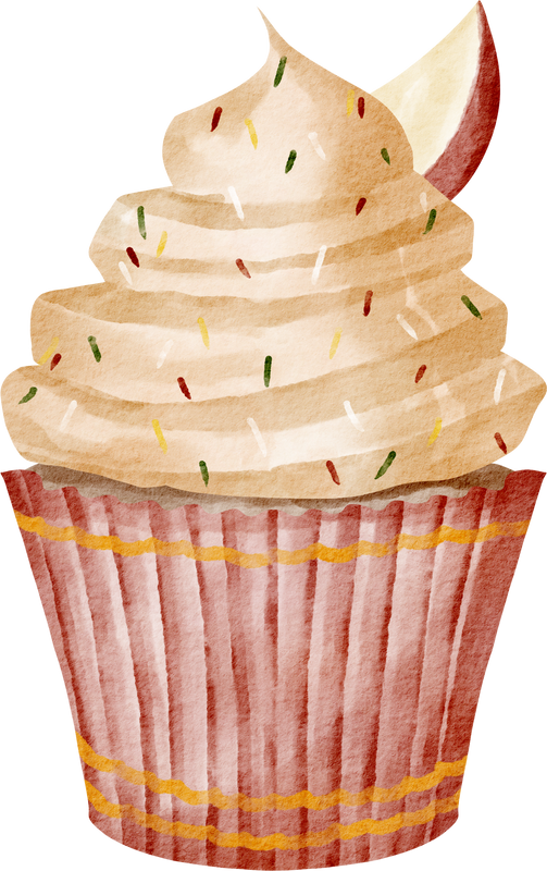 watercolor cupcake
